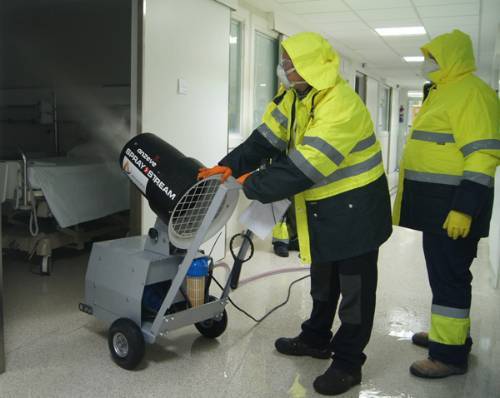 Anzeve Hospital Ruber cannon mini trolley disinfection 01